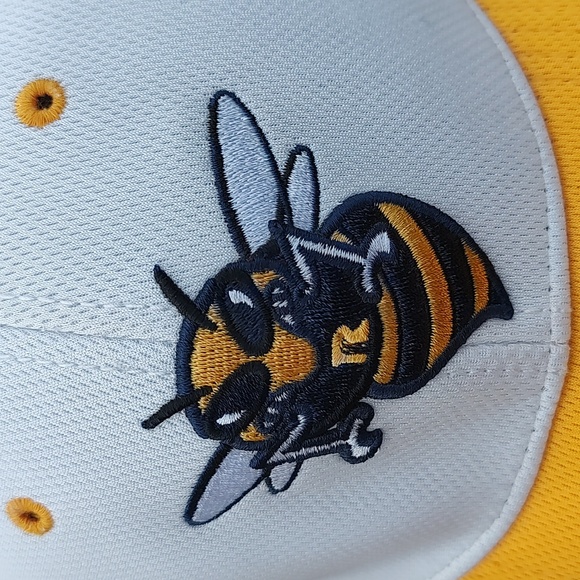Rochester Community & Technical College Yellow Jackets Embroidered Logo Blue Cap - Picture 3 of 13